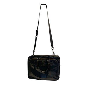 Coach Women’s Black Nylon Crossbody Bag With Leather Trim & Adjustable Strap